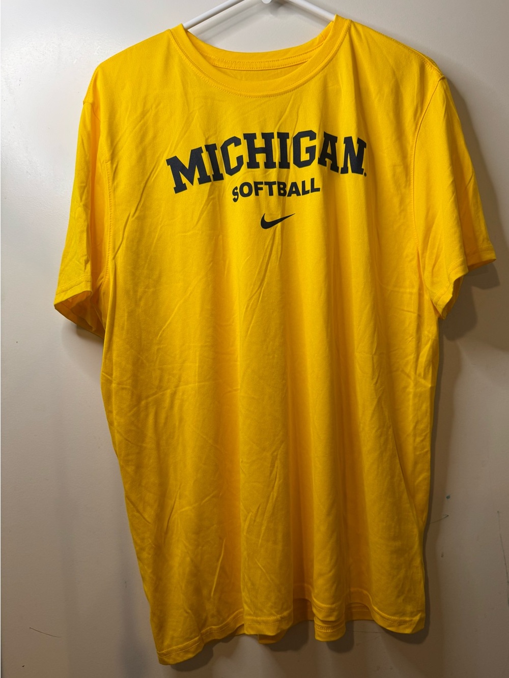 Nike Michigan Softball Yellow T-Shirt (XL)